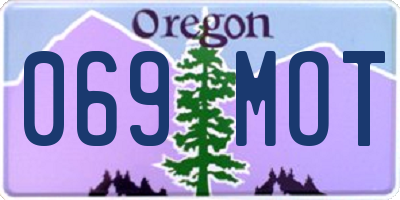 OR license plate 069MOT