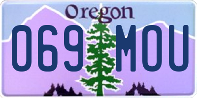 OR license plate 069MOU