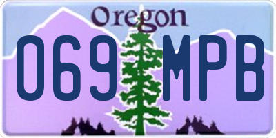 OR license plate 069MPB