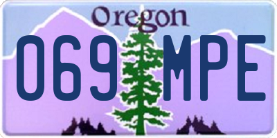 OR license plate 069MPE