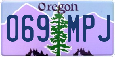 OR license plate 069MPJ