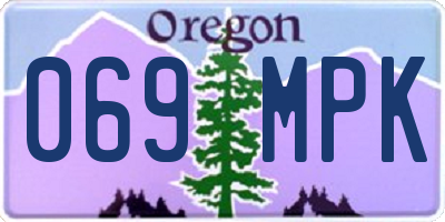 OR license plate 069MPK