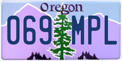 OR license plate 069MPL
