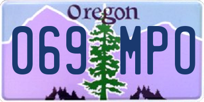 OR license plate 069MPO
