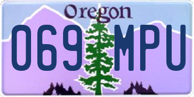 OR license plate 069MPU