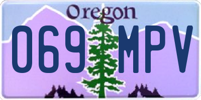 OR license plate 069MPV