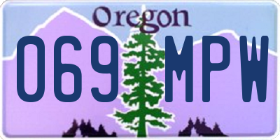 OR license plate 069MPW