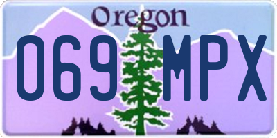 OR license plate 069MPX