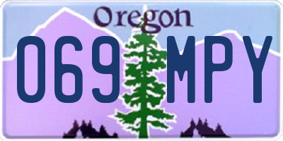 OR license plate 069MPY