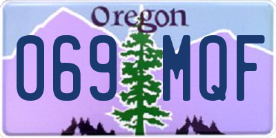 OR license plate 069MQF