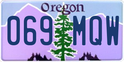 OR license plate 069MQW
