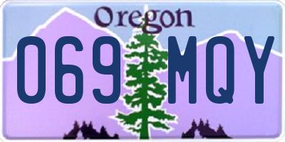 OR license plate 069MQY