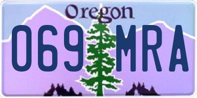 OR license plate 069MRA