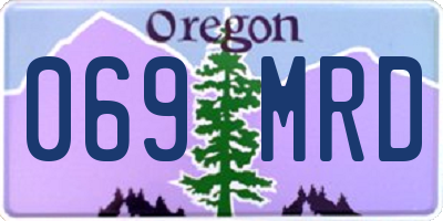 OR license plate 069MRD