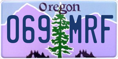 OR license plate 069MRF