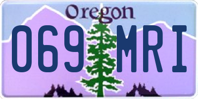 OR license plate 069MRI
