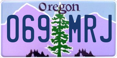 OR license plate 069MRJ
