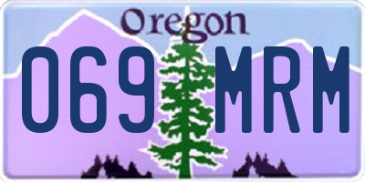 OR license plate 069MRM