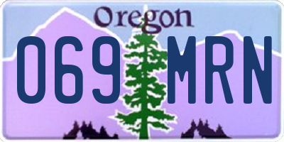 OR license plate 069MRN