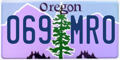 OR license plate 069MRO
