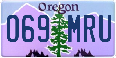 OR license plate 069MRU