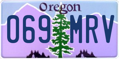 OR license plate 069MRV