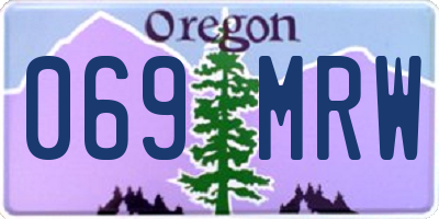 OR license plate 069MRW