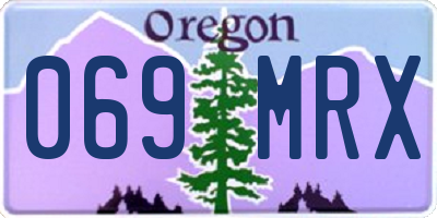 OR license plate 069MRX