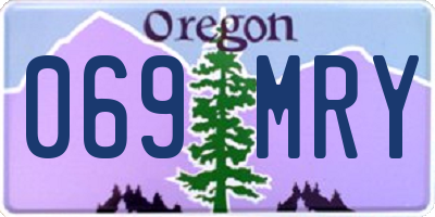 OR license plate 069MRY