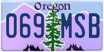 OR license plate 069MSB