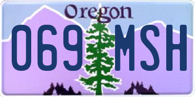 OR license plate 069MSH