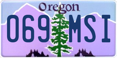 OR license plate 069MSI