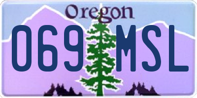OR license plate 069MSL