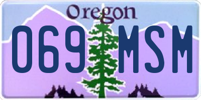OR license plate 069MSM