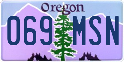 OR license plate 069MSN