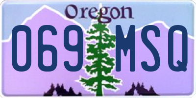 OR license plate 069MSQ