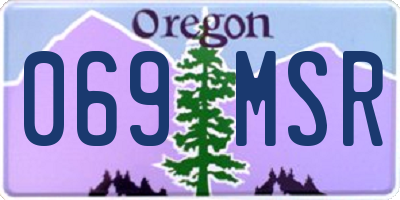 OR license plate 069MSR