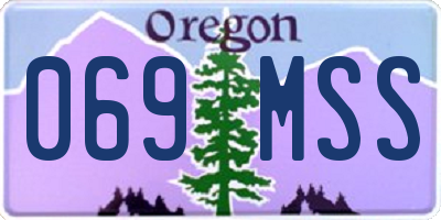 OR license plate 069MSS