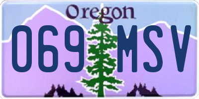 OR license plate 069MSV