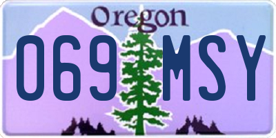 OR license plate 069MSY