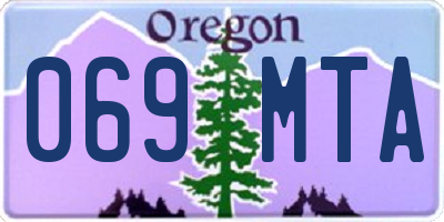 OR license plate 069MTA