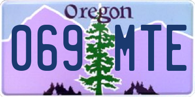 OR license plate 069MTE