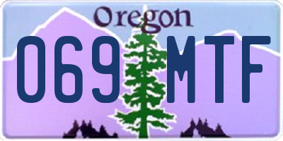 OR license plate 069MTF