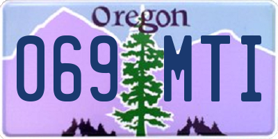 OR license plate 069MTI