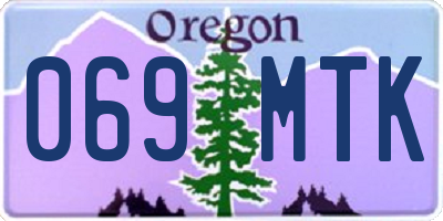 OR license plate 069MTK