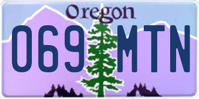 OR license plate 069MTN