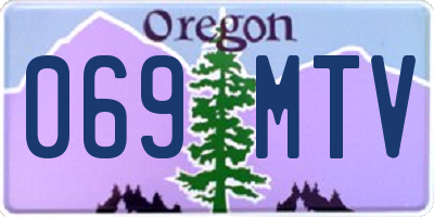 OR license plate 069MTV