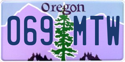 OR license plate 069MTW