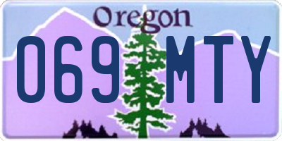 OR license plate 069MTY