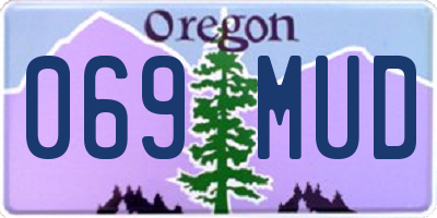 OR license plate 069MUD